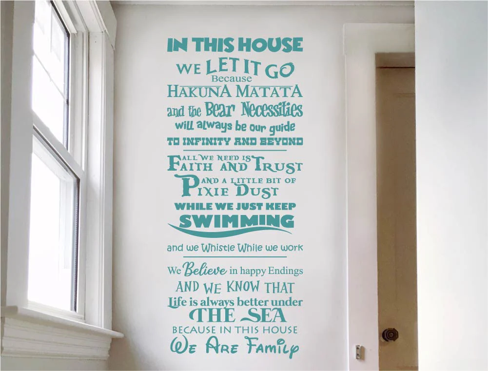 In This House We Are Family Wall Sticker Quote - Image 6
