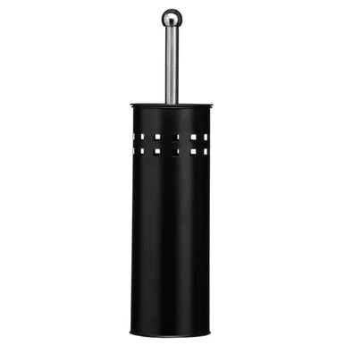 Indy Matt Black Square Design Toilet Brush Holder