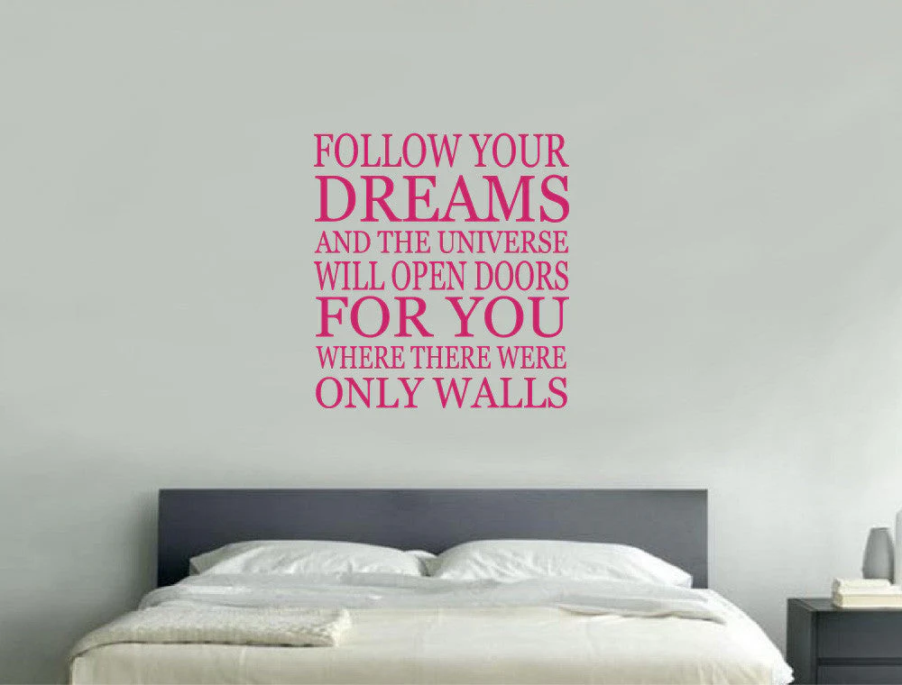 Inspirational Follow Your Dreams Wall Sticker - Image 7