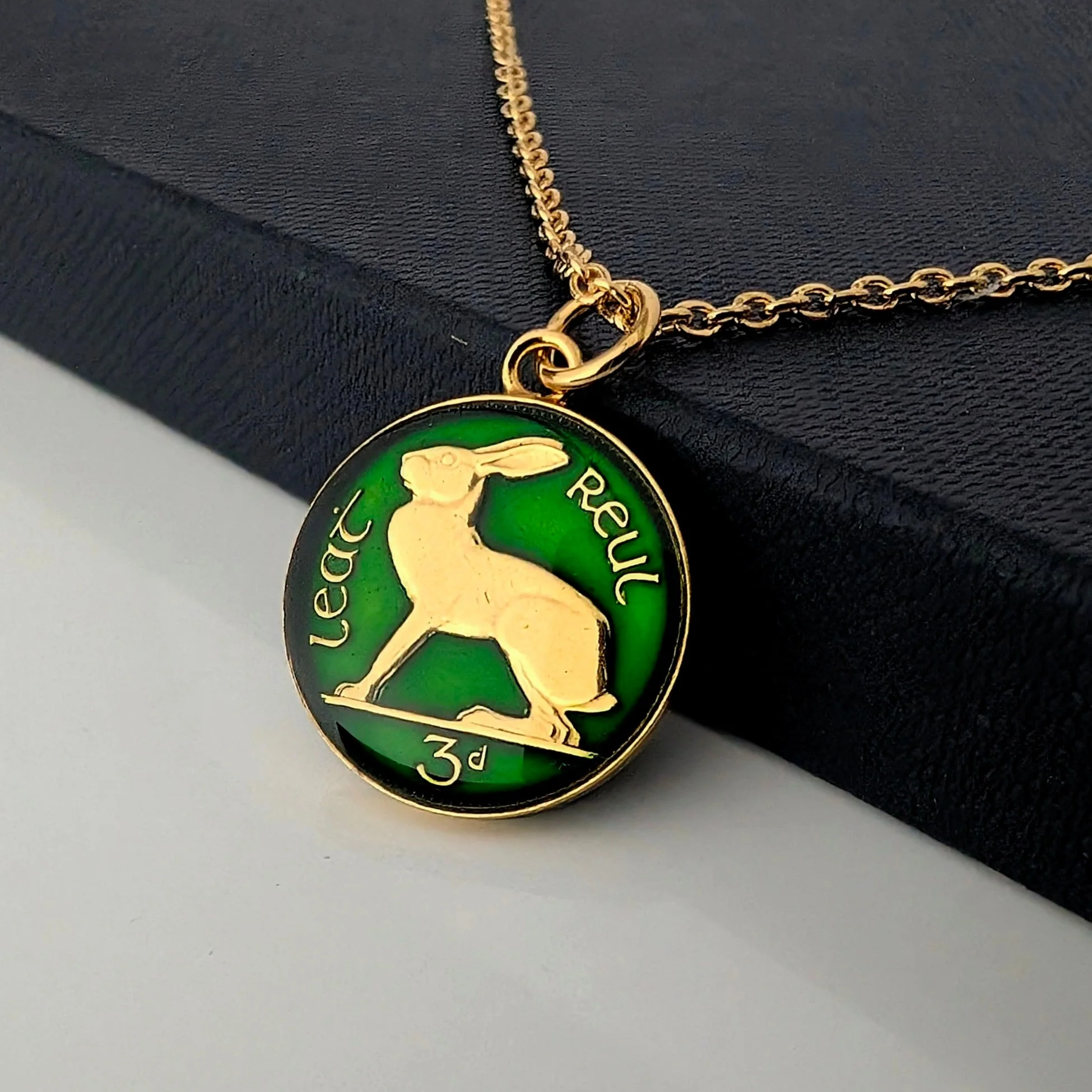 Irish Threepenny - Enamelled Coin Necklace - Image 5
