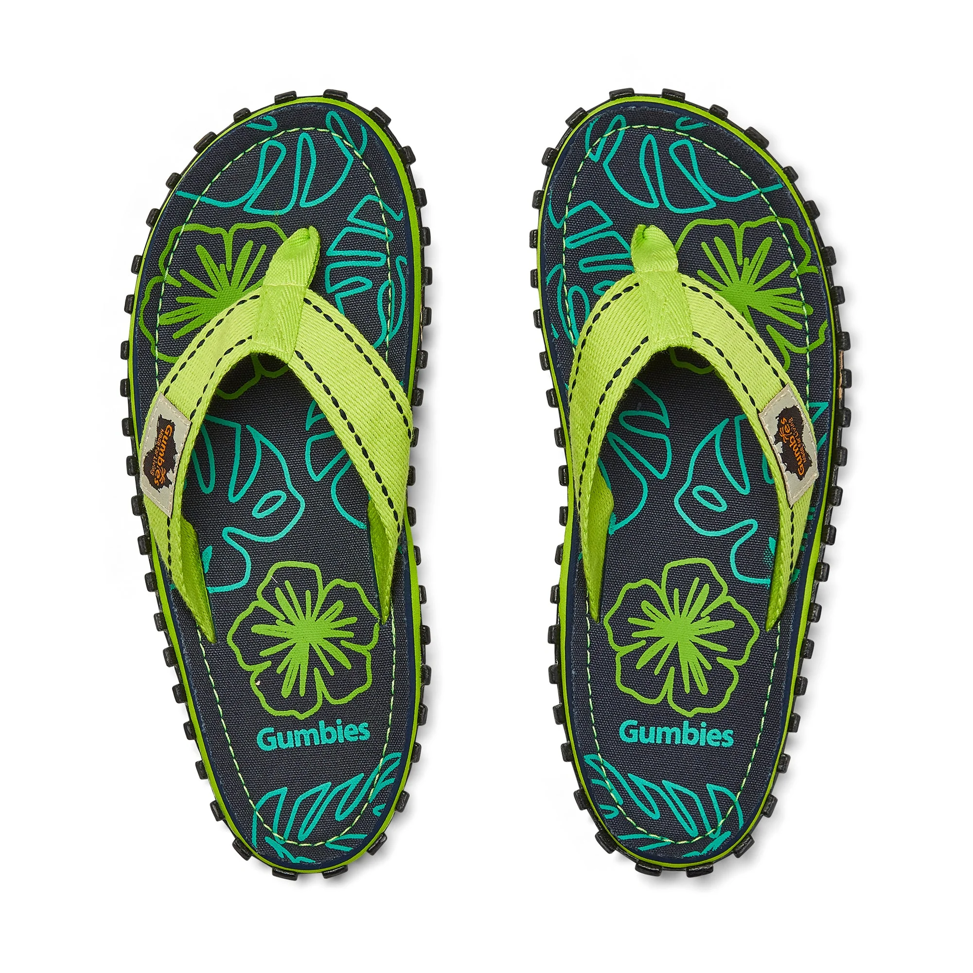 Islander Flip-Flops - Men's - Lime Hibiscus - Image 3