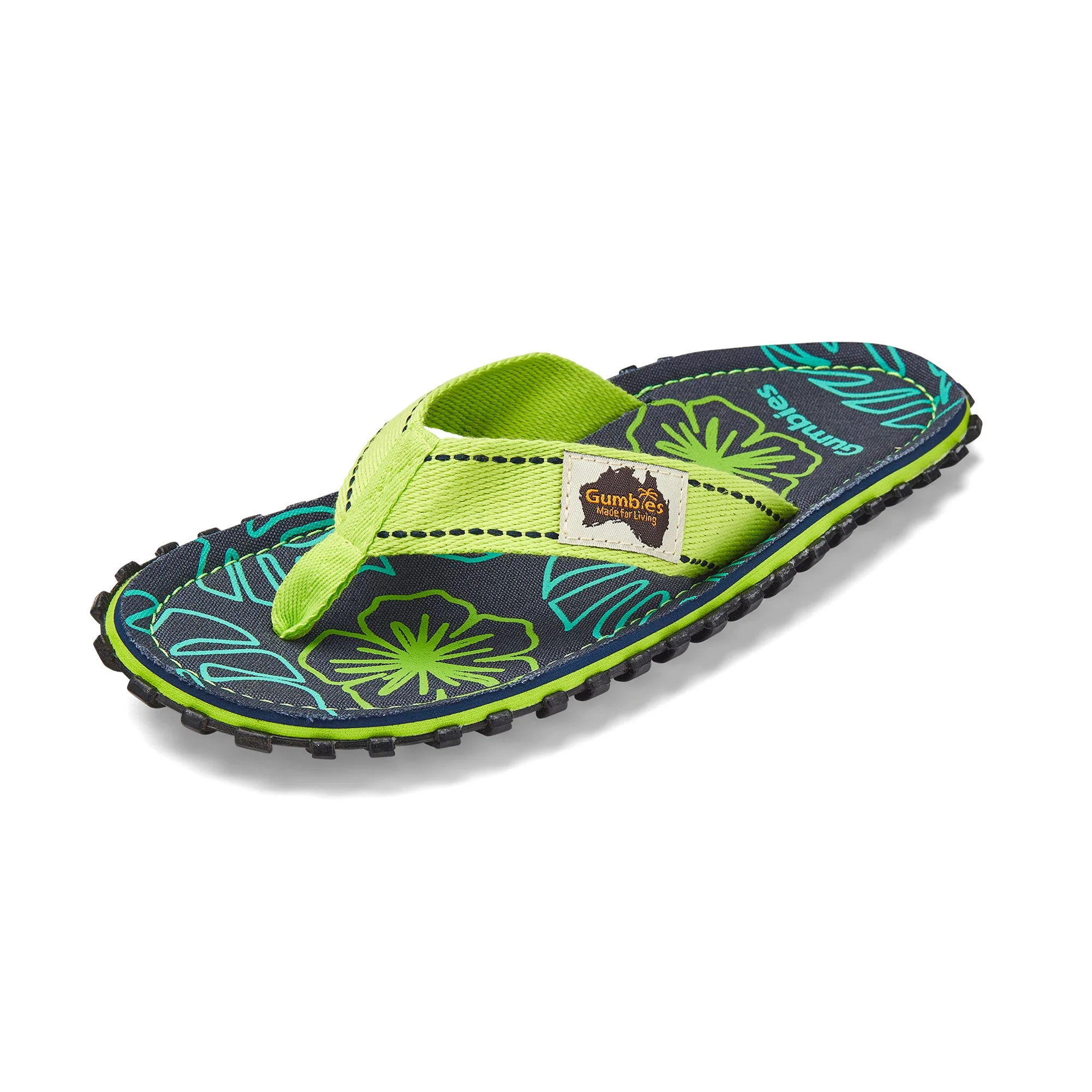 Islander Flip-Flops - Men's - Lime Hibiscus - Image 5