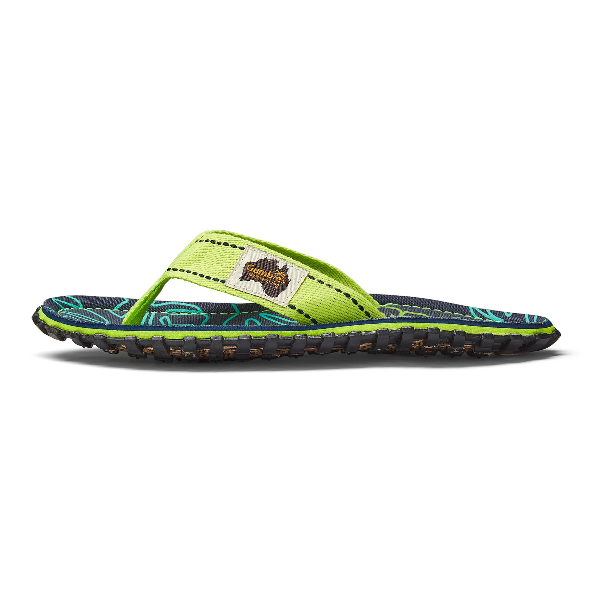 Islander Flip-Flops - Men's - Lime Hibiscus - Image 6