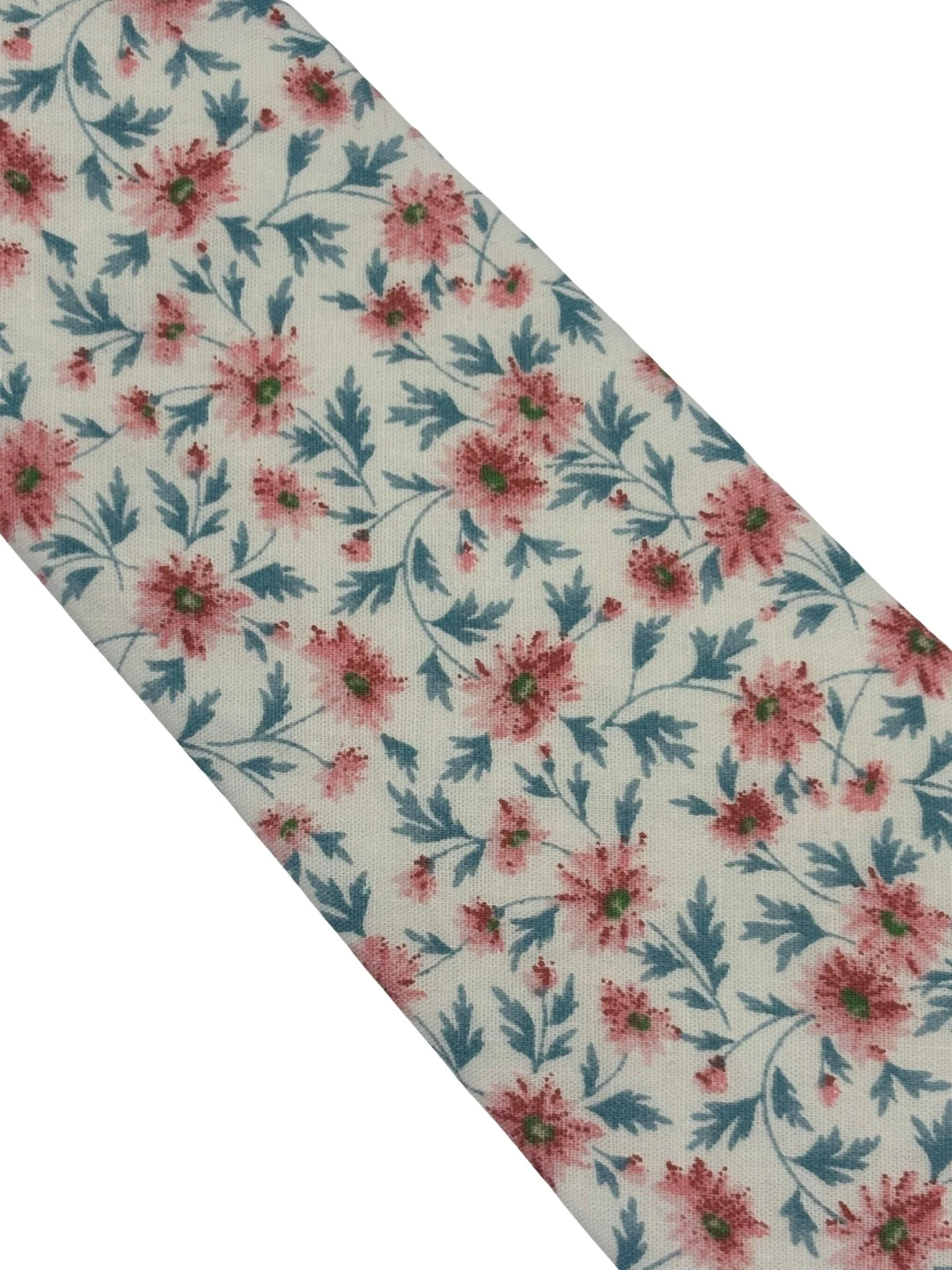 ivory pink peach cotton english wildflower garden design tie - Image 3