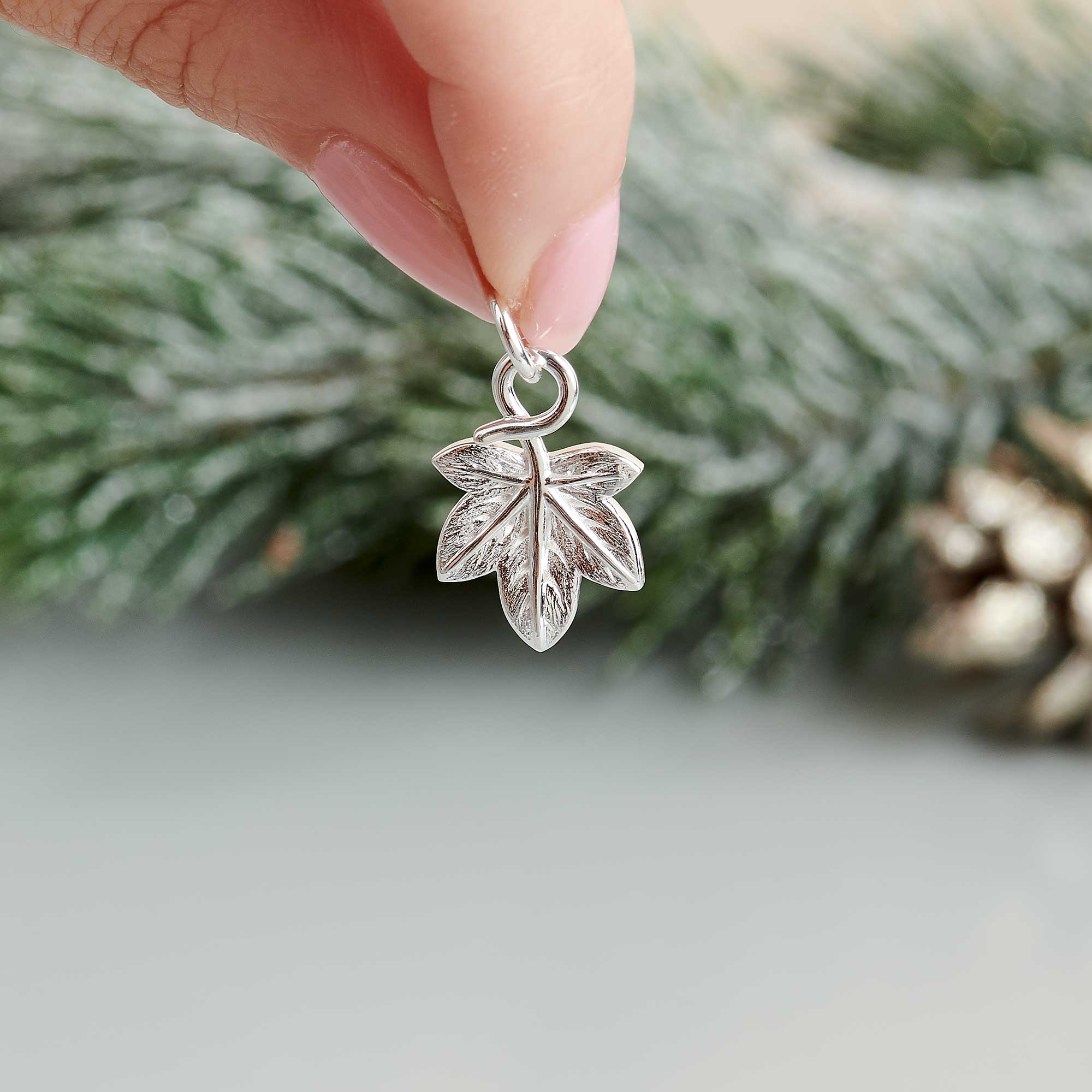 Ivy Leaf Silver Charm - Image 2
