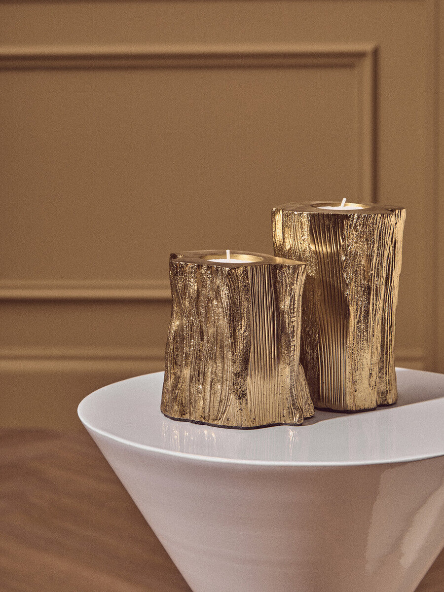 White Conical Metal Side Table in Stainless Steel with Gold Centre Ring Detail, Jaipur - Image 7