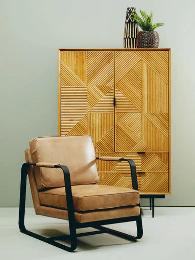 Jakara Natural Finish Cabinet with Drawers - Image 11