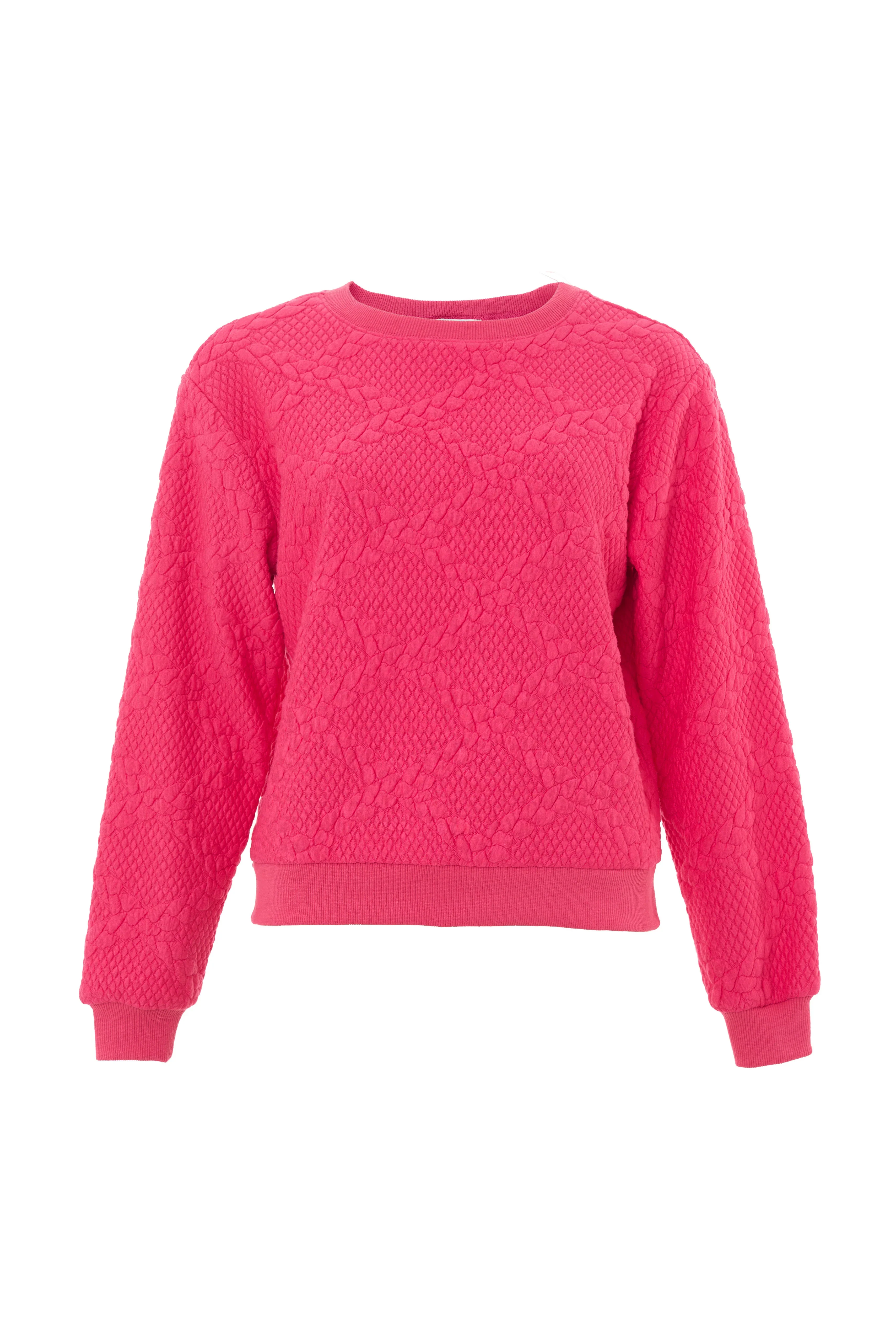 Jan Cable Quilt Sweatshirt - Pink - Image 8