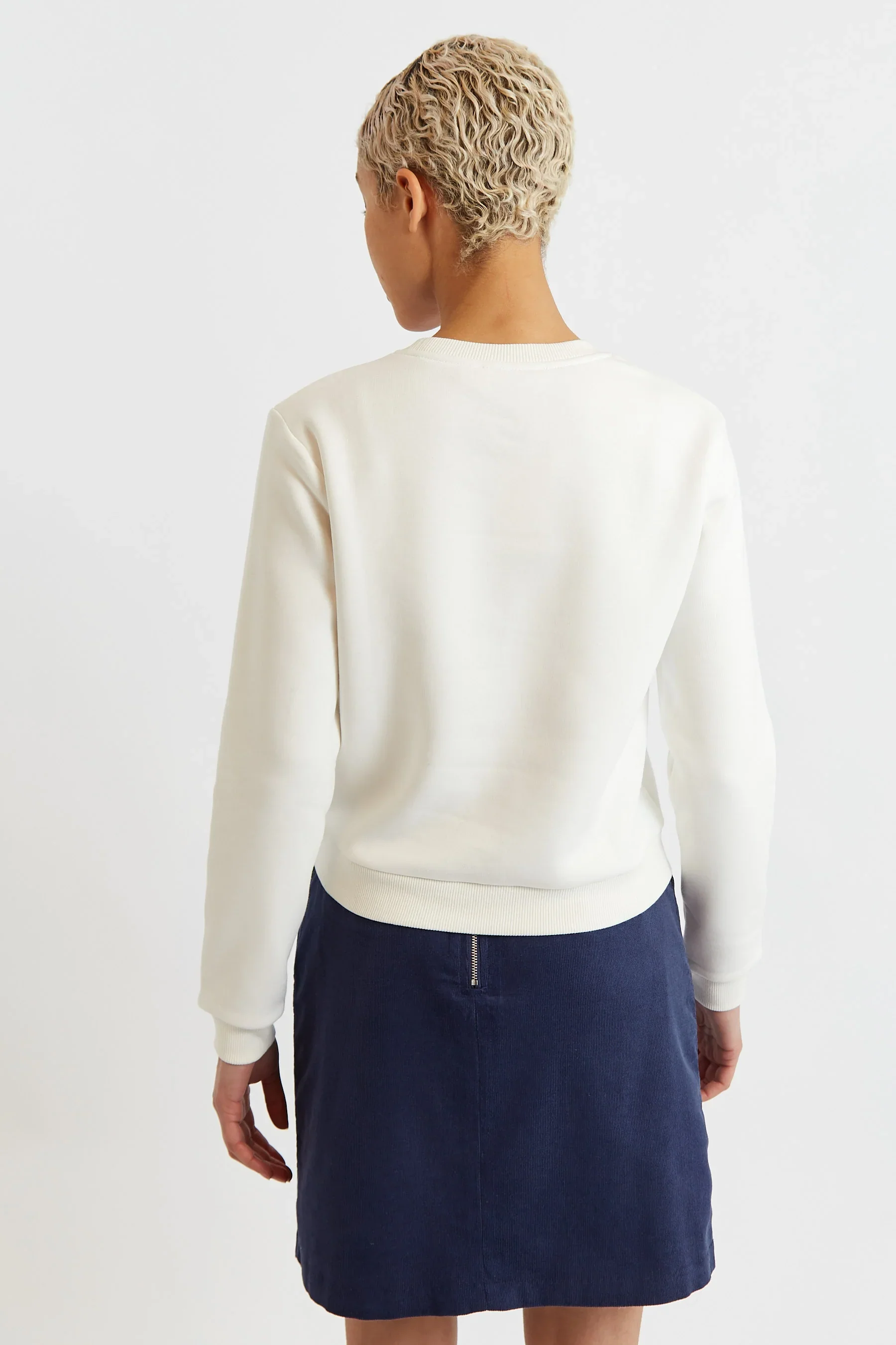 Jan Facetime Embroidered Sweatshirt - Off White - Image 2