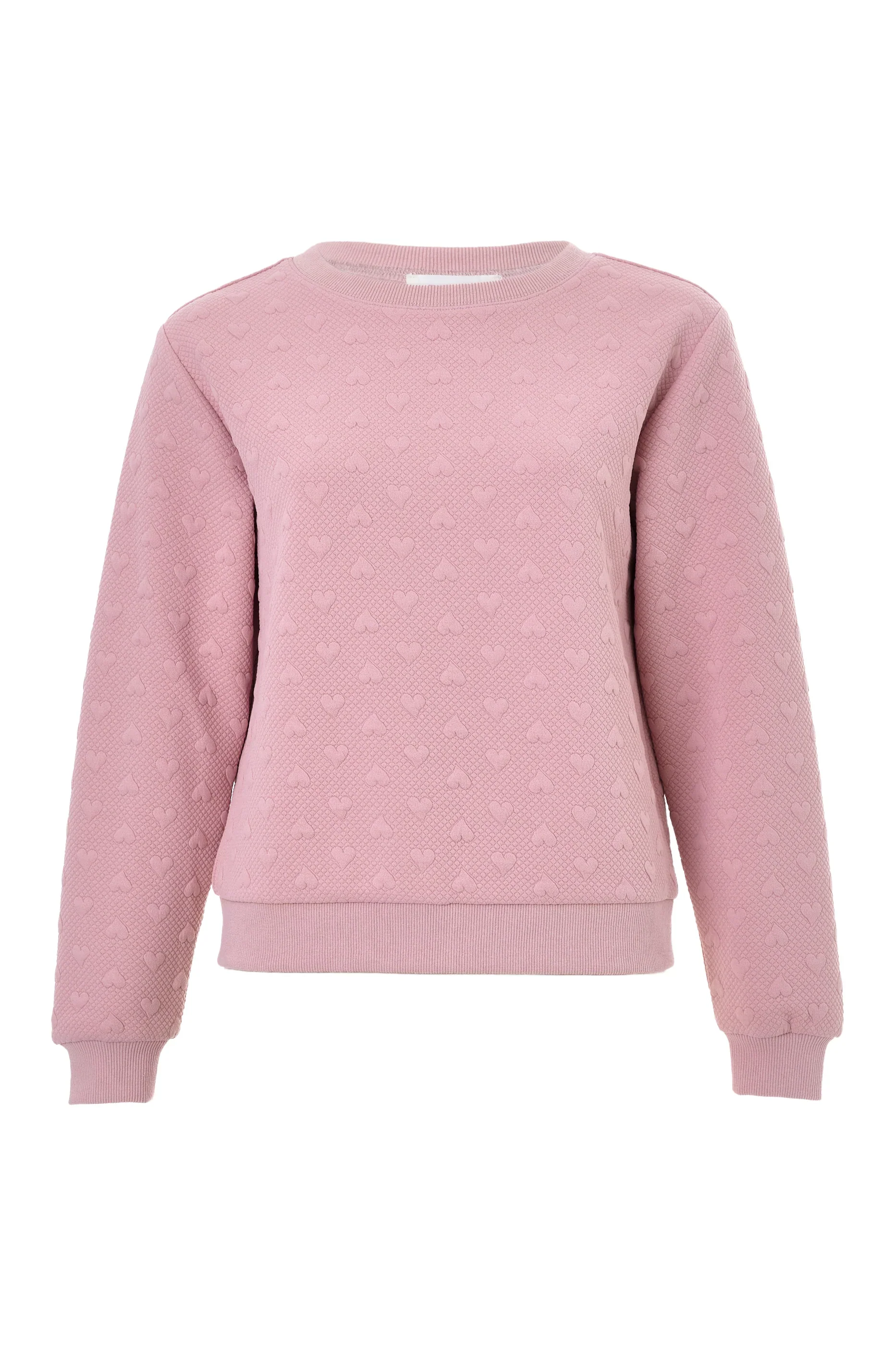 Jan Heartfelt Quilted Sweatshirt - Pale Pink - Image 5