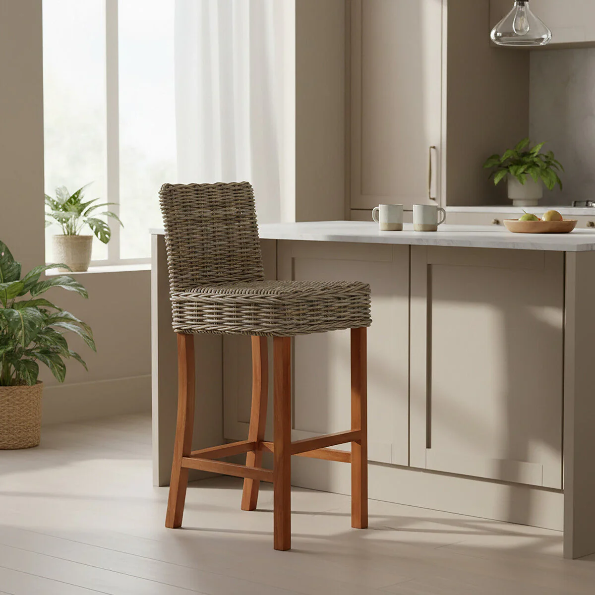 Java Natural Rattan Bar Chair - Image 3