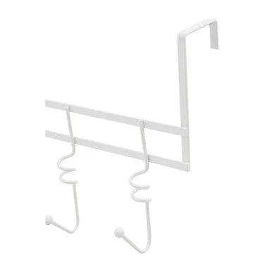 Jaxen Over Door White Hanger with Five Swirl Hooks - Image 3