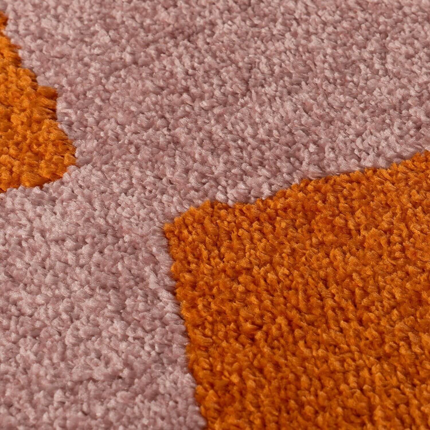 Joli Checkered Orange & Pink Rug - Image 3