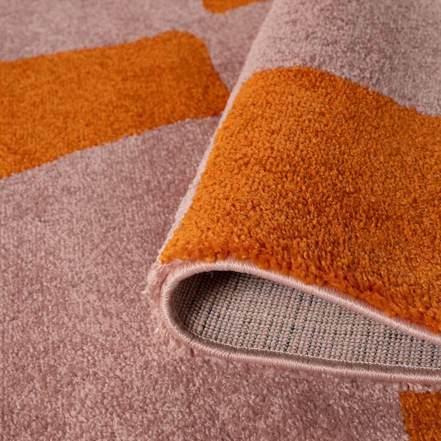Joli Checkered Orange & Pink Rug - Image 4