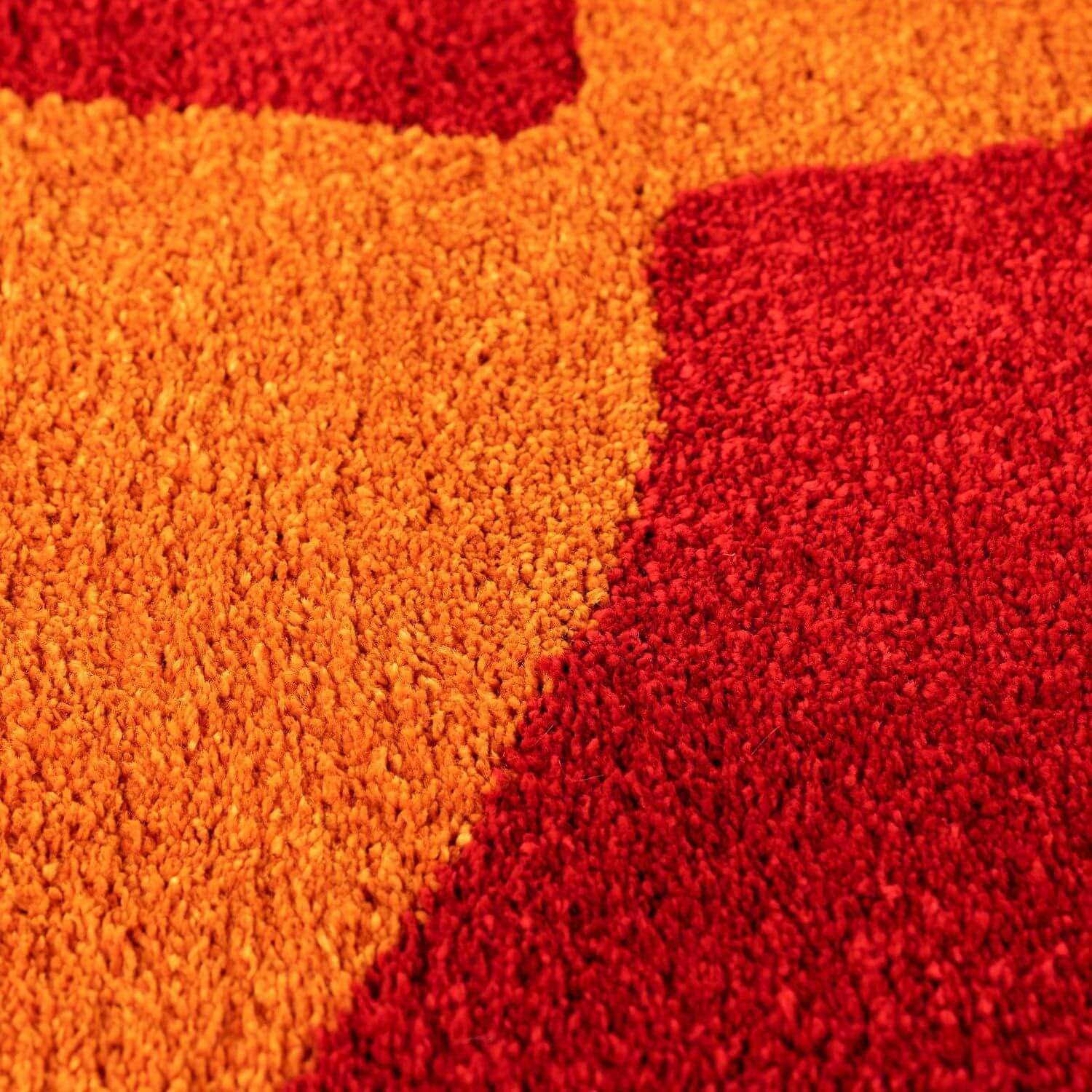 Joli Checkered Red & Orange Rug - Image 3