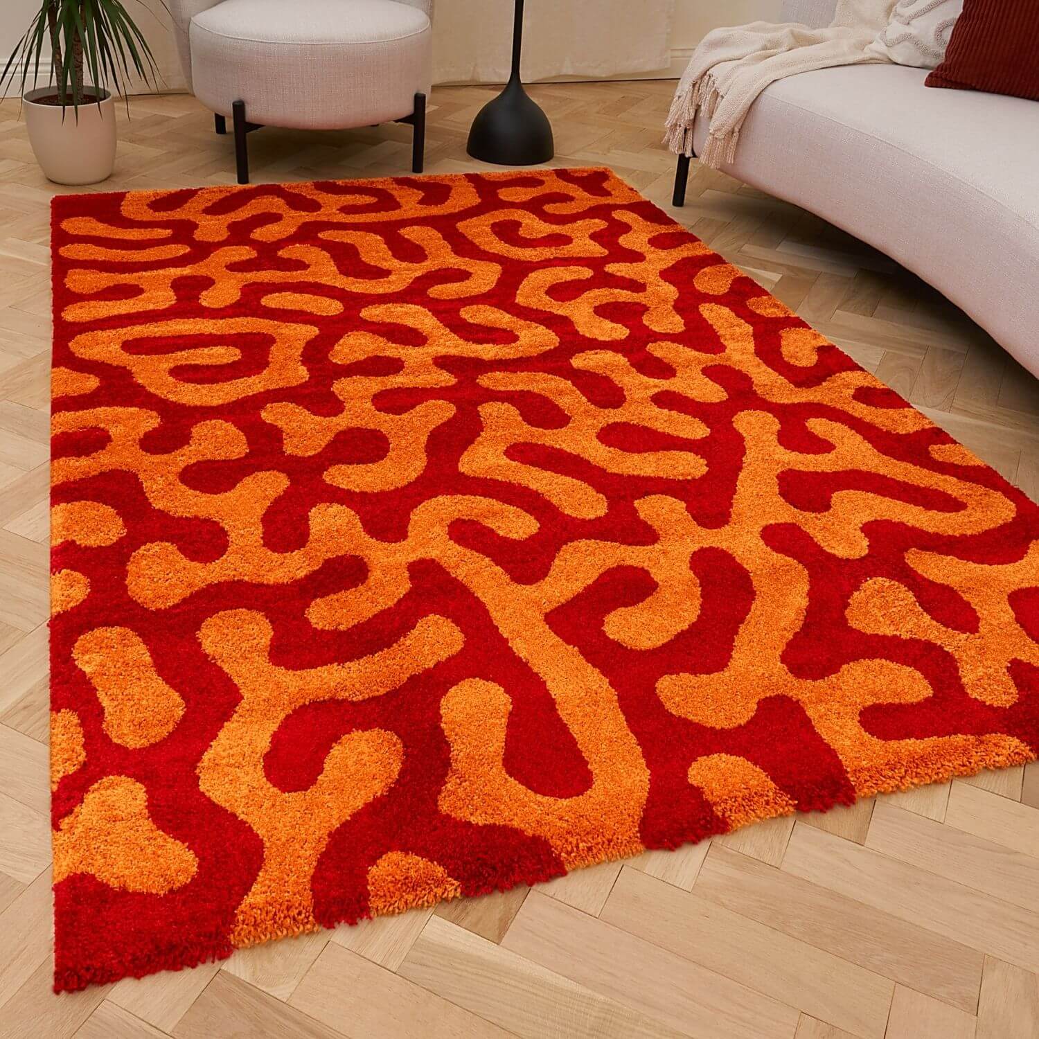 Joli Doodle Red & Orange Rug - Image 8