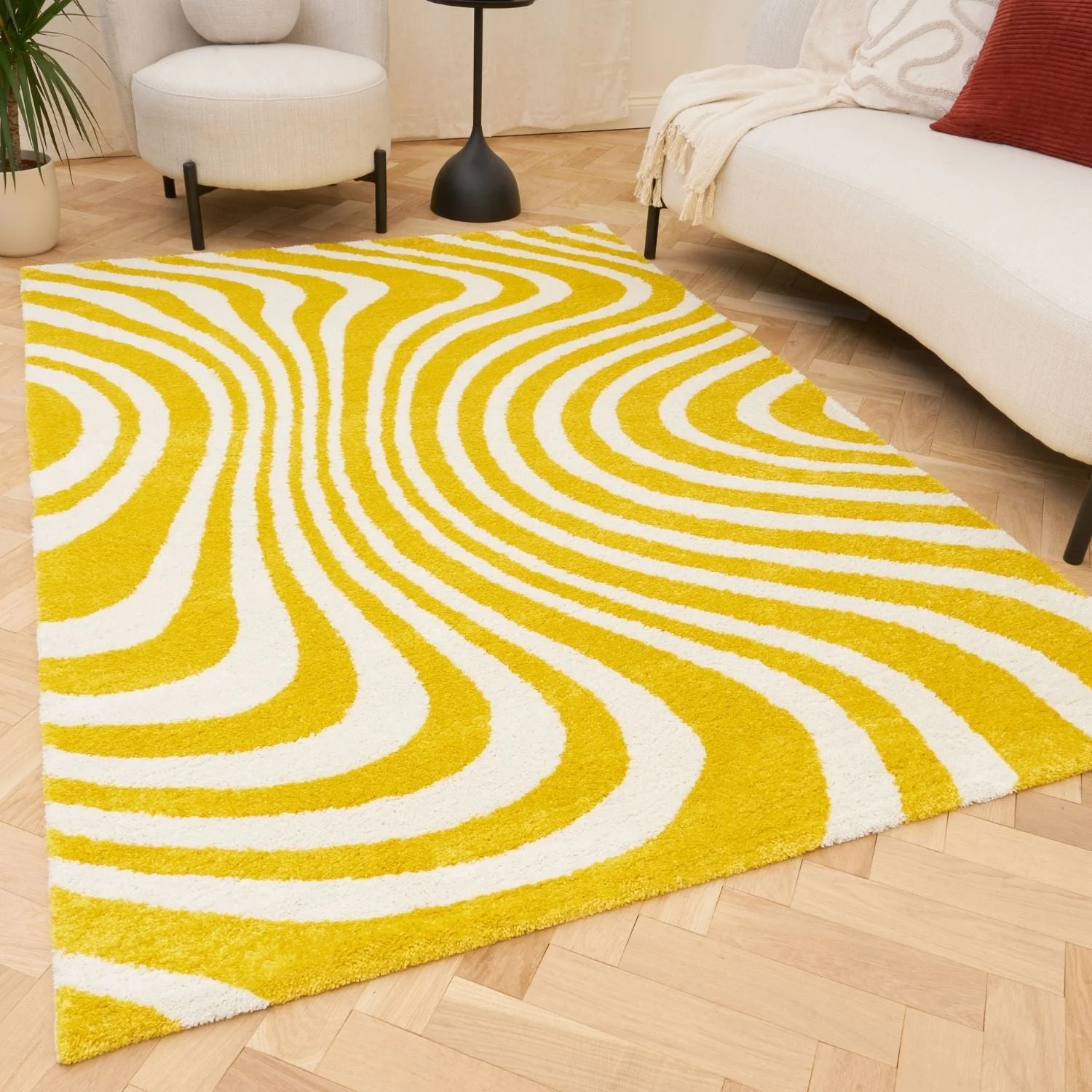 Joli Striped Yellow & White Rug - Image 8