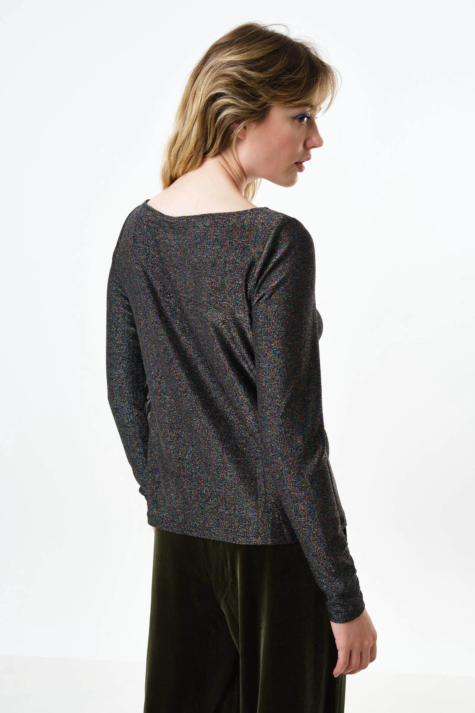 Josiane Sparkle Boat Neck Top - Multi - Image 2