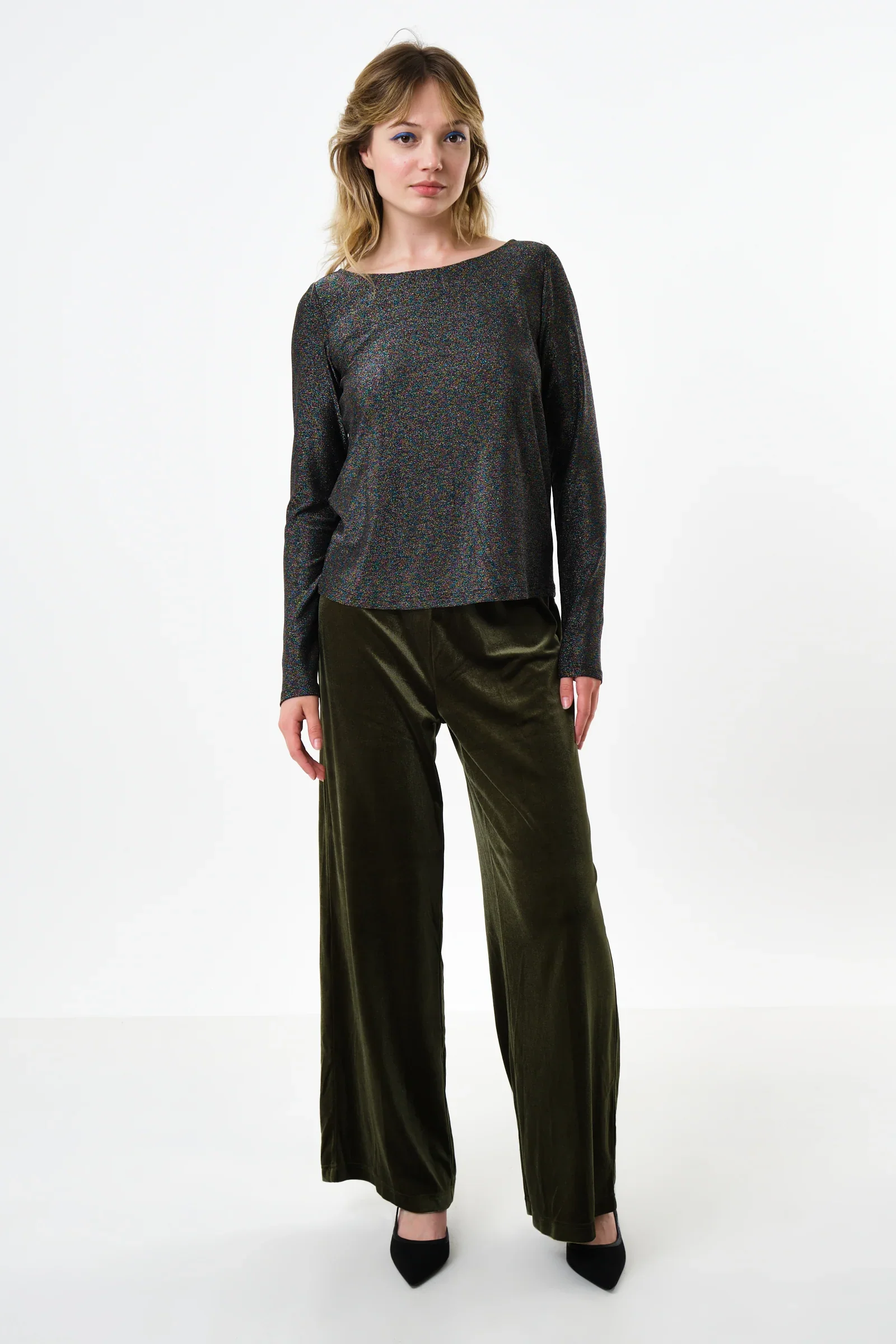 Josiane Sparkle Boat Neck Top - Multi - Image 3