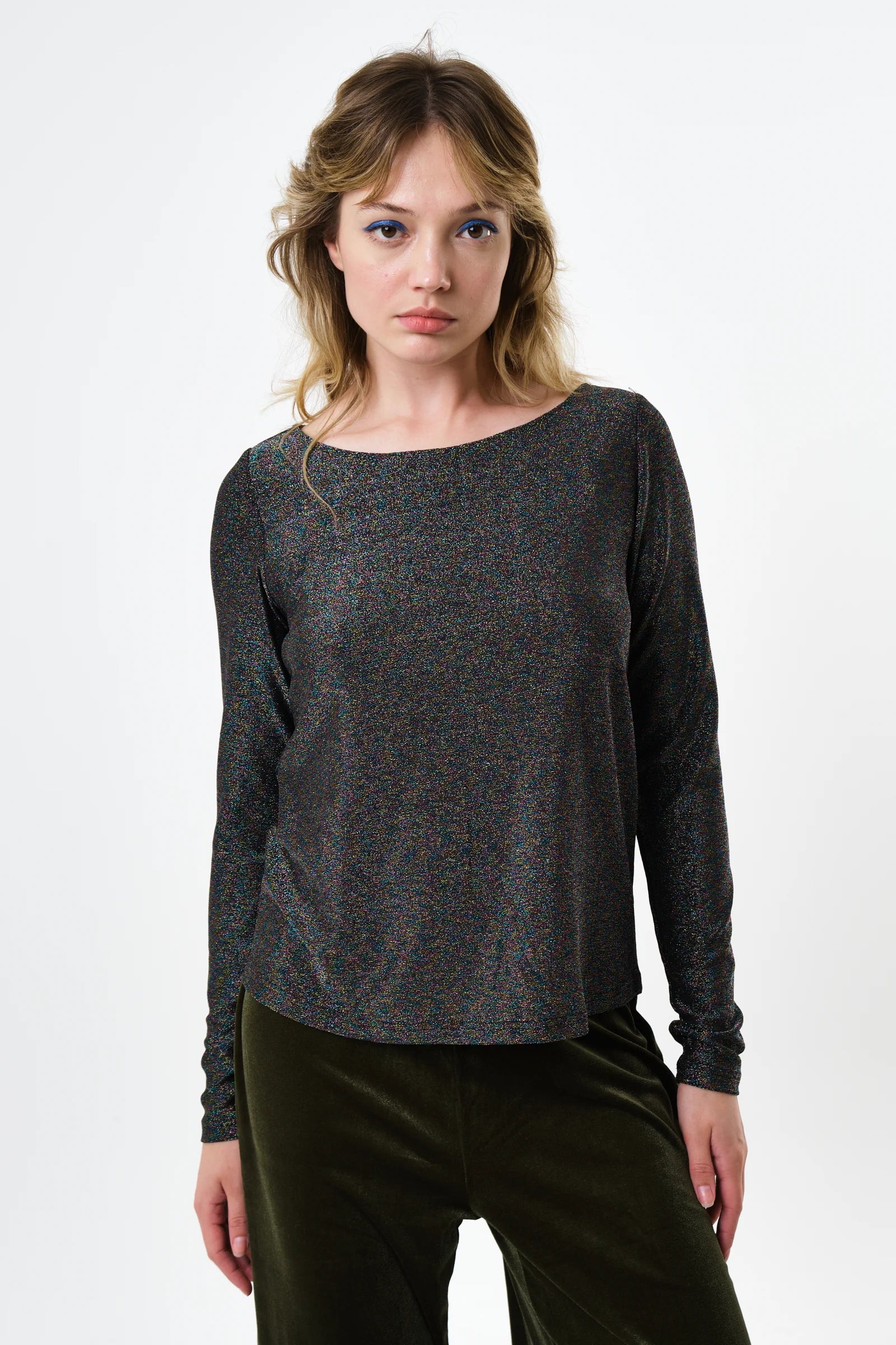 Josiane Sparkle Boat Neck Top - Multi - Image 4