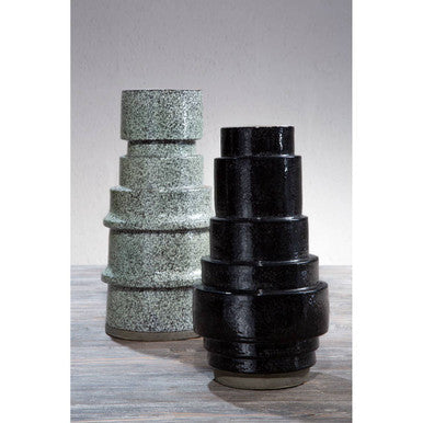 Kaga Black Earthenware Vase - Image 7