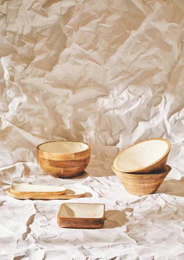 Kara Mango Wood Medium Tapered Bowl - Image 3