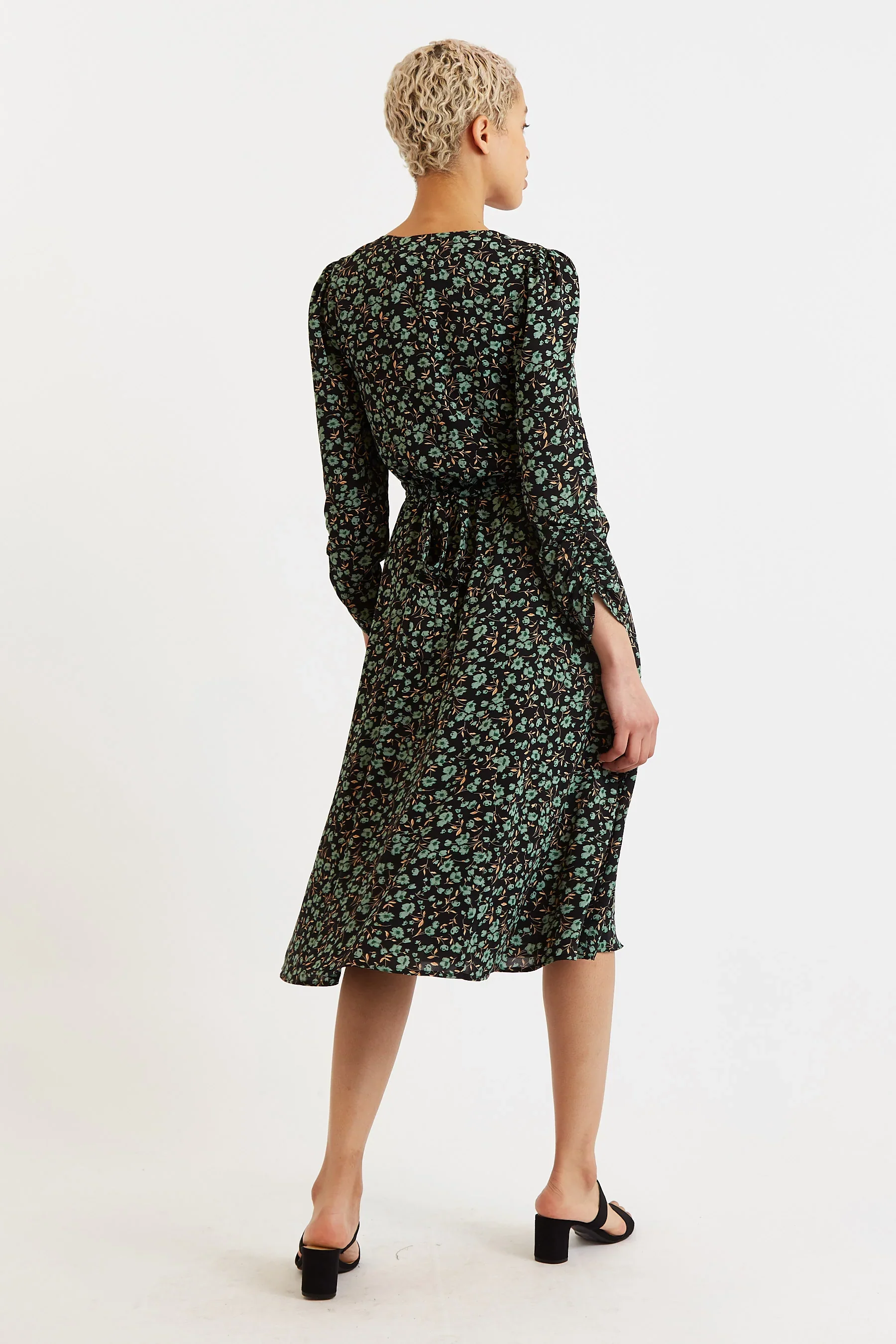 Kathlyn Fleur Vert Print Long Sleeve Midi Dress - Image 2