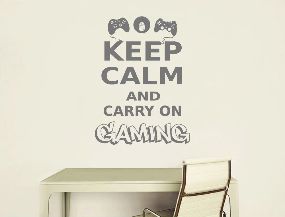 Keep Calm and Carry On Gaming Wall Sticker - Image 3