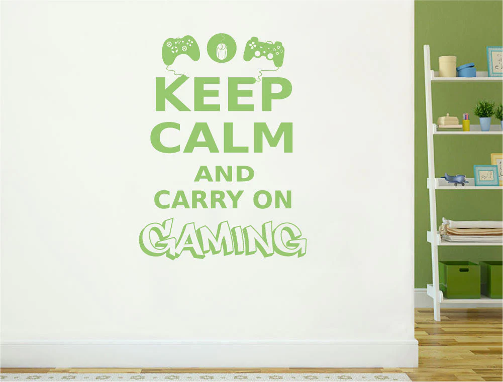Keep Calm and Carry On Gaming Wall Sticker - Image 6