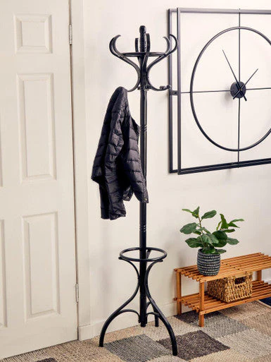 Kennedy Black Finish Floor Standing Coat Stand - Image 3
