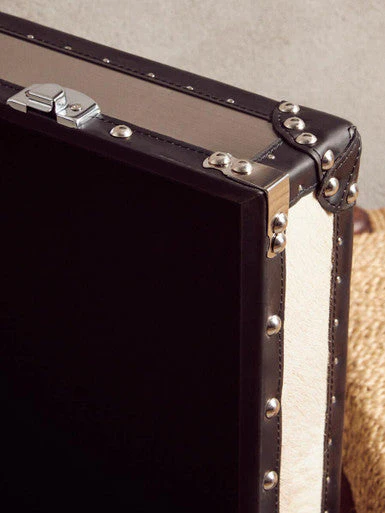 Kensington Townhouse Black And White Genuine Cowhide Storage Trunk - Image 8