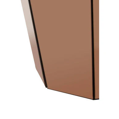Faceted Rose Gold Mirrored Glass Side Table, Kensington Townhouse - Image 4
