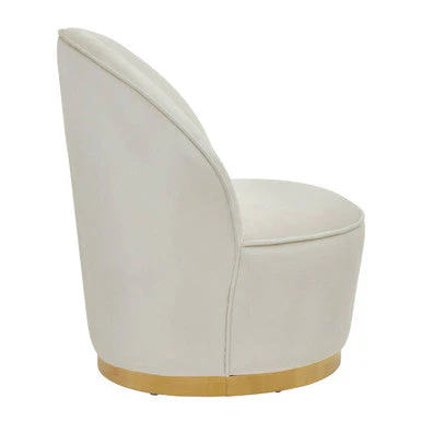 Kids Tamra Cream Velvet Gold Base Chair - Image 4