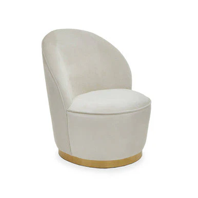 Kids Tamra Cream Velvet Gold Base Chair - Image 6
