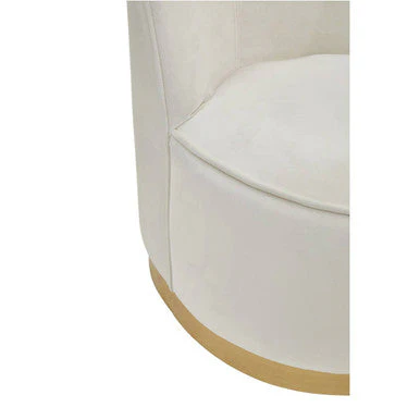 Kids Tamra Cream Velvet Gold Base Chair - Image 8