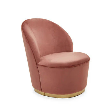 Kids Tamra Dusty Pink Velvet Gold Base Chair - Image 10