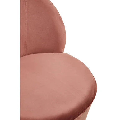 Kids Tamra Dusty Pink Velvet Gold Base Chair - Image 6