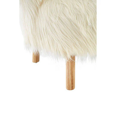 Kids White Faux Fur Chair - Image 10