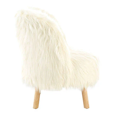 Kids White Faux Fur Chair - Image 7