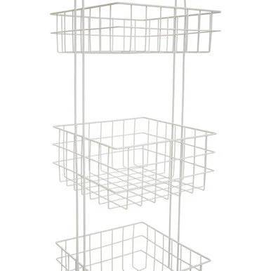 Kirby Three Tier White Storage Caddy - Image 5