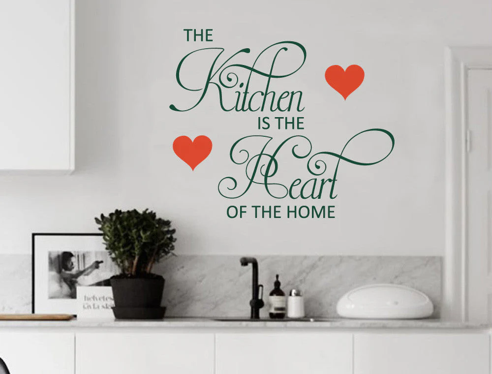 Kitchen Hearts Wall Decal Quote - Image 5
