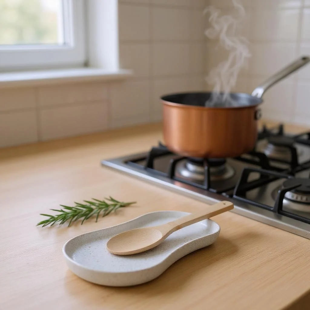 Kitchen Utensil Tray & Spoon Rest | Modern Countertop Organiser - Image 3