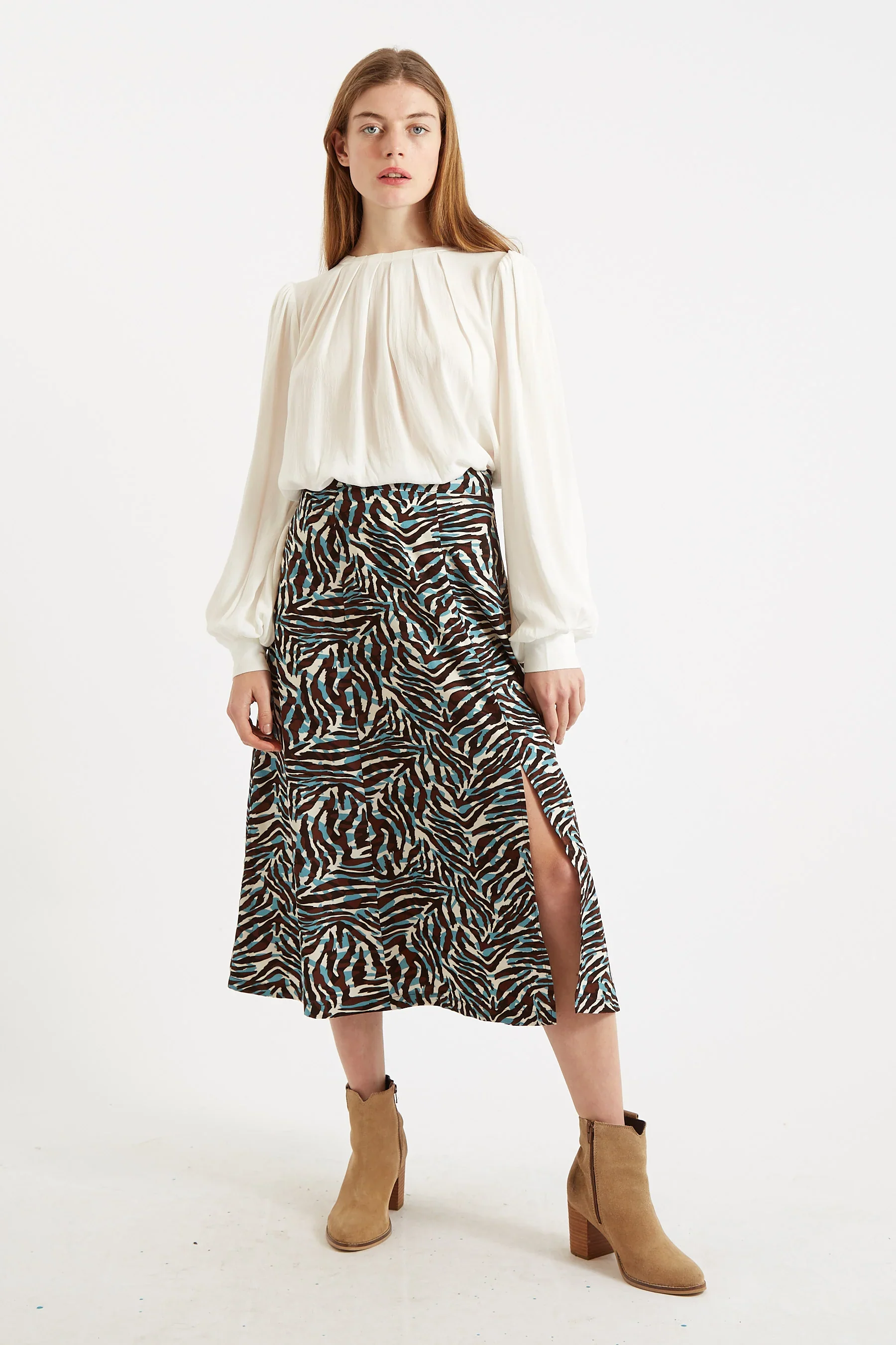 Kiyo Roar Print Midi Skirt - Image 4