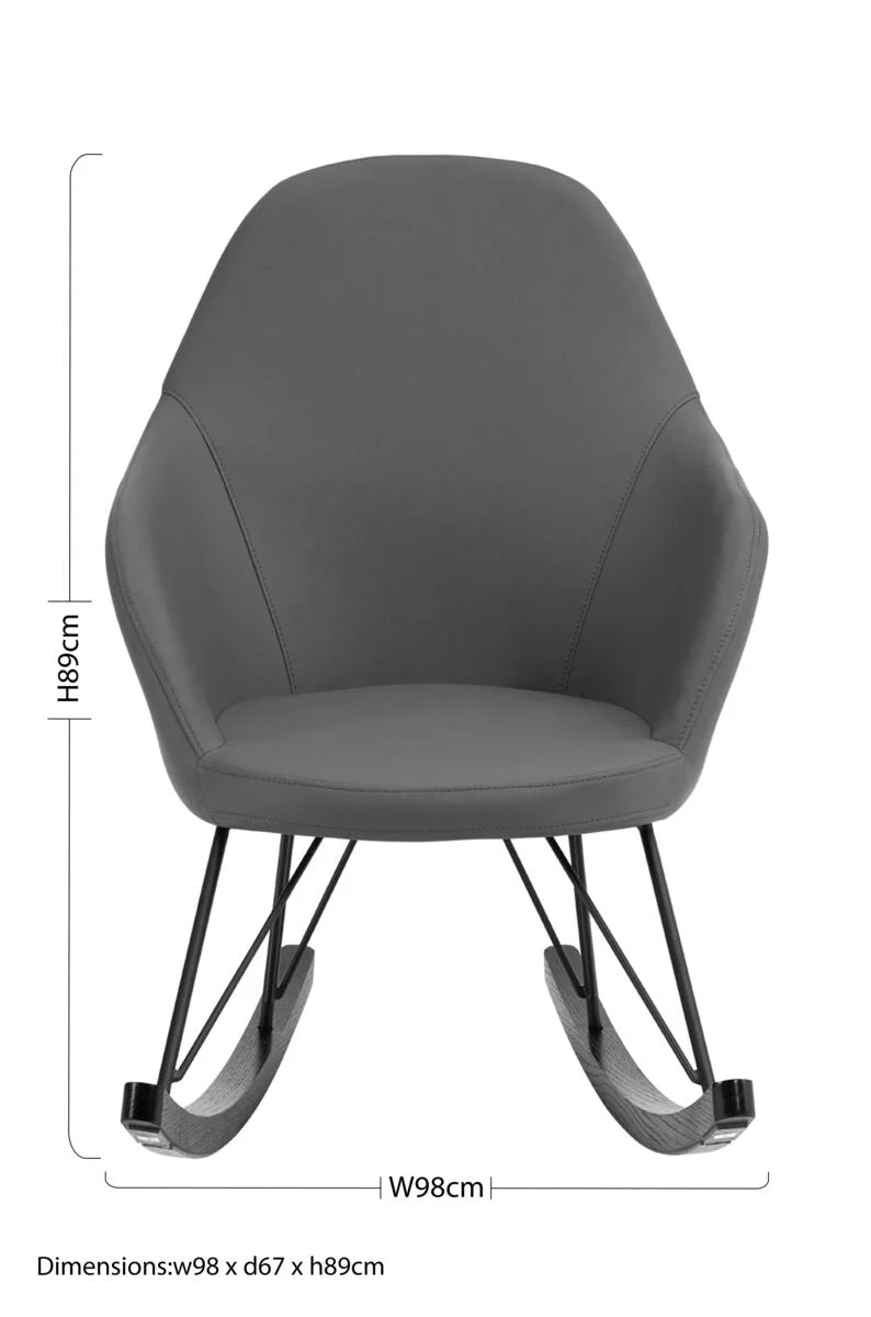 Kolding Dark Grey Rocking Chair - Image 9