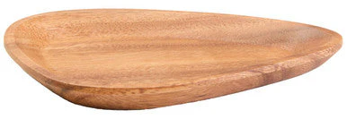 Kora Acacia Small Curved Triangular Serving Dish - Image 3