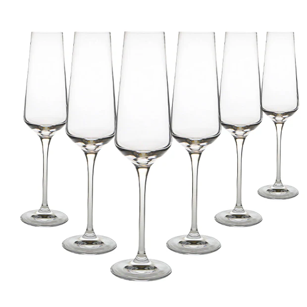 Krosno Avant-Garde Champagne Flutes - 180ml - Set of 6