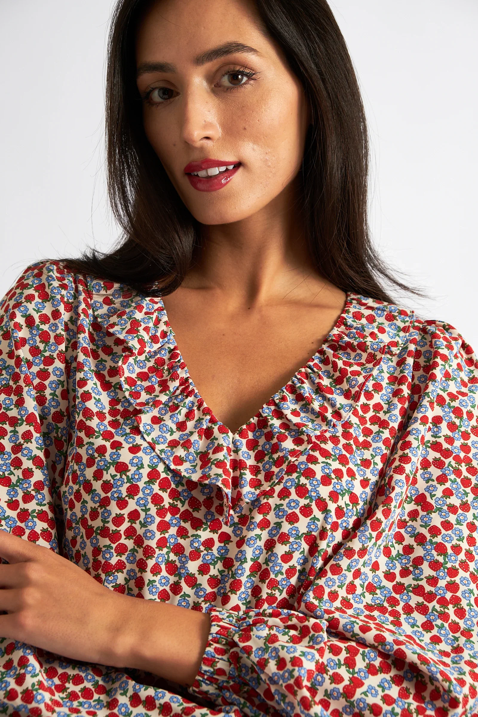 Kyara Strawberry Fields Print Blouse - Image 3