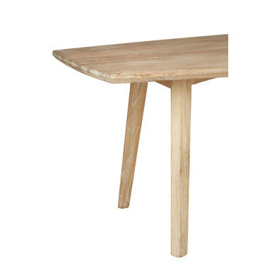 Solid Elm Wood Two Tier Coffee Table in Light Grey with Gold Accents, Kyra - Image 6