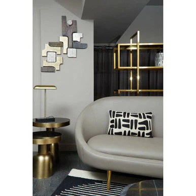 Brown Leather Effect Sofa, Lagero - Image 8