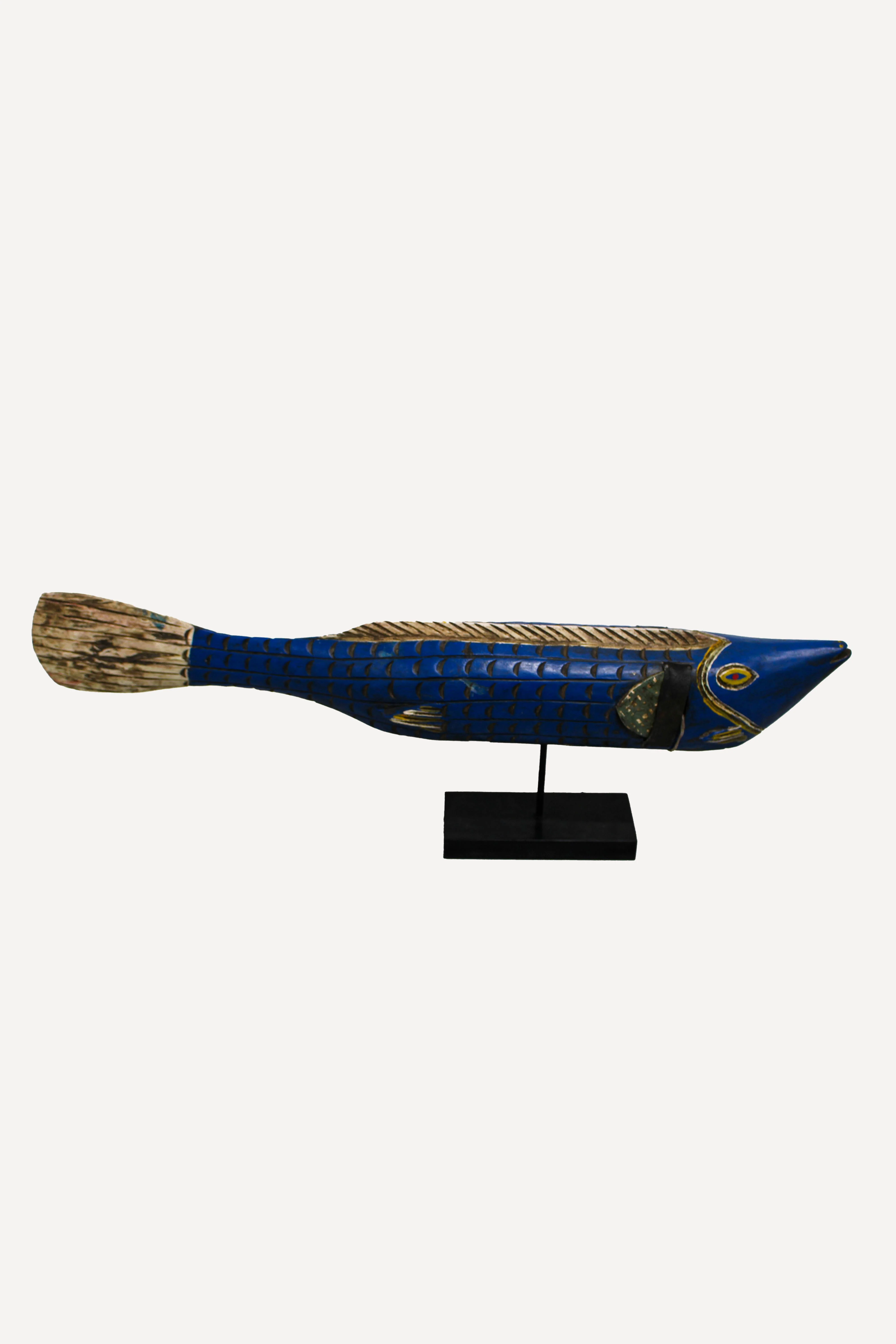 Large Bozo Puppet Fish - Mali - Blue 172.1 - Image 2